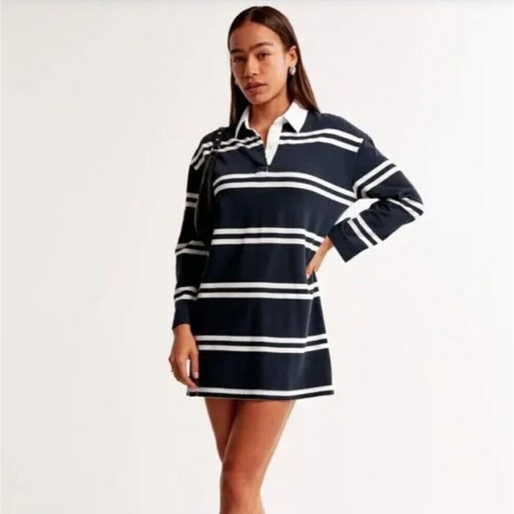 Abercrombie & Fitch Long Sleeve Rugby Mini Dress